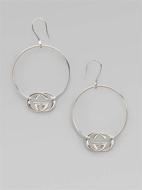 gucci sterling silver hoop earrings